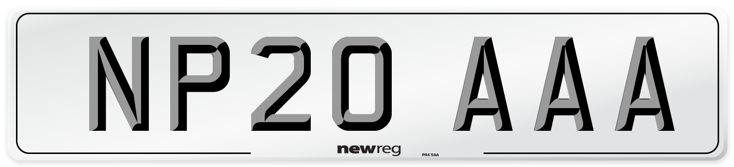 NP20 AAA Number Plate from New Reg